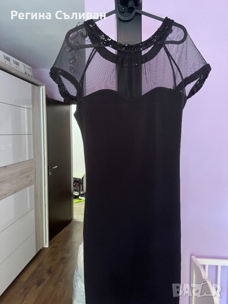 Красива черна рокля L, снимка 1