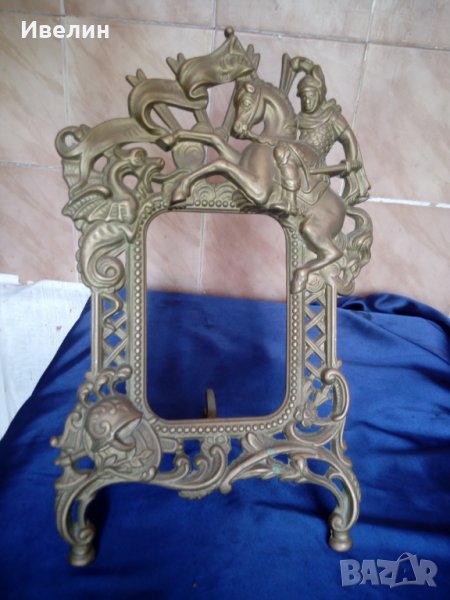 стара рамка за снимка от бронз, снимка 1