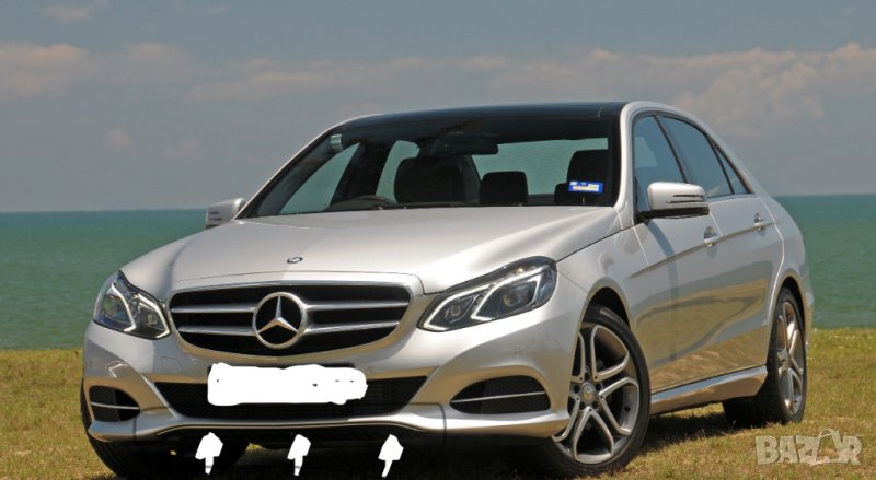 Спойлер хром на предна броня за Mercedes E-classe W212 (13-16г.), снимка 1