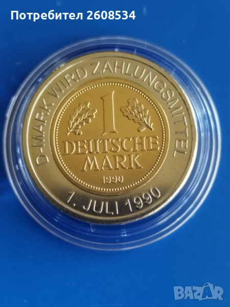 ПЛАКЕТ "20 ГОДИНИ ОТ ОБЕДИНЕТИЕТО НА ФРГ И ГДР"  ⭐D-Mark⭐, снимка 1