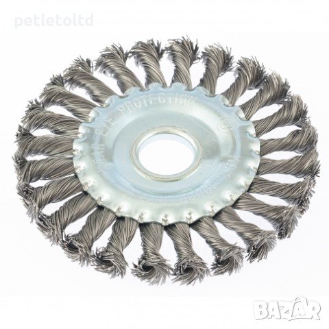 Четка телена с усукани плитки Ф 125 мм - за ъглошлайф, снимка 1