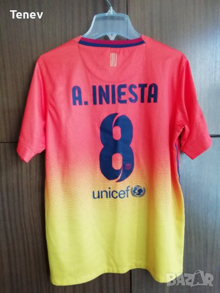 Barcelona Iniesta Nike оригинална тениска фланелка Барселона Иниеста 2012/2013 Away , снимка 1