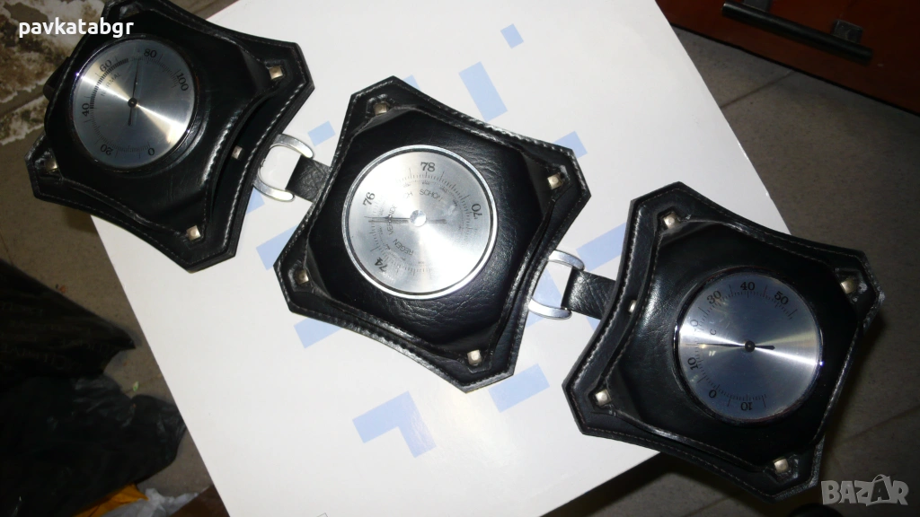 Часовник и барометър термометър, снимка 1