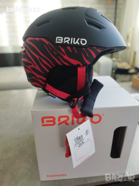 Ски ,сноуборд каска Briko Storm 2.0 black matt-red zebra M/L 56-58, снимка 1