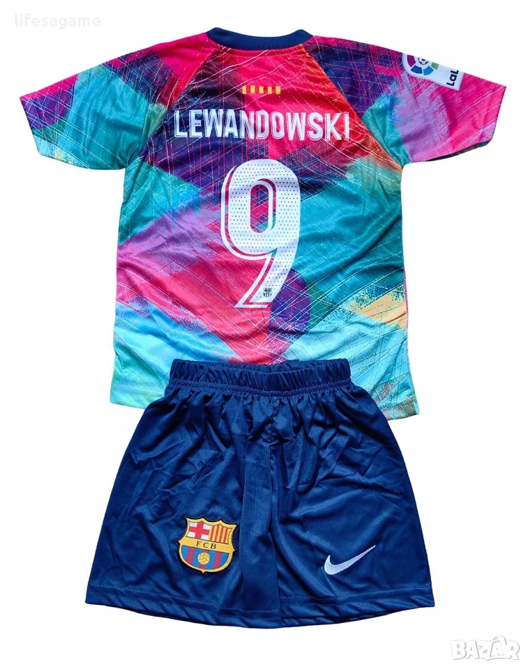 Детски футболен екип Барселона Левандовски комплект Barcelona Lewandowski, снимка 1
