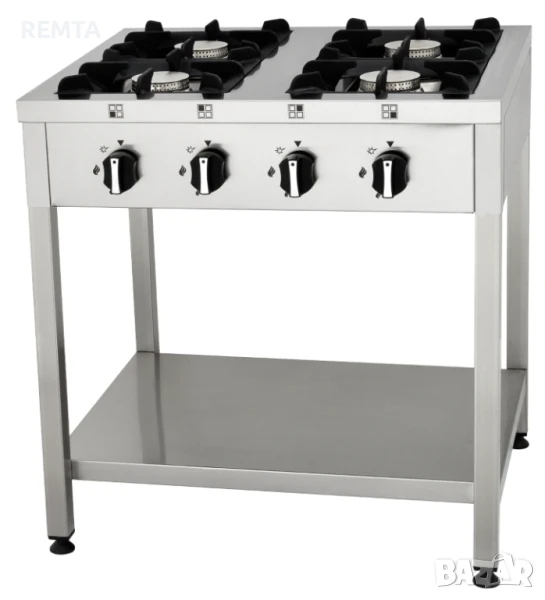 Газов котлон с 4 горелки (28 kW) с долен плот 90х90 см, снимка 1