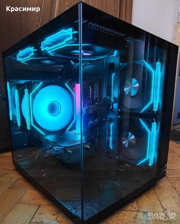 Мини Гейм PC Ryzen 5 7500f,AMD 9060xt 16gb,32gb ddr5, 1tb nvme,2tb hdd, снимка 1