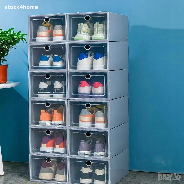 Комплект от 12 броя кутии за съхранение на обувки, Органайзер, снимка 1