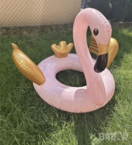 Надуваемо фламинго, gold - 115см