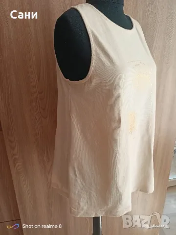 Бежов памучен потник , снимка 4 - Потници - 50151036