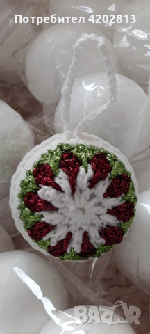 Ръчно изработени Коледни играчки , снимка 12 - Декорация за дома - 52384441