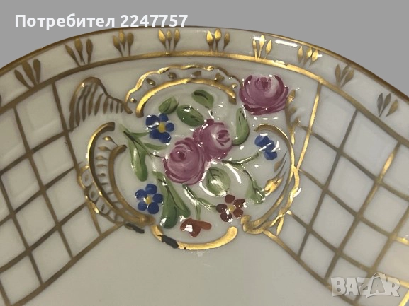 Фруктиера/ Бонбониера порцелан Dresden, снимка 5 - Антикварни и старинни предмети - 51582170