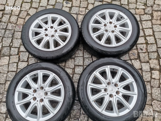 4бр ЛЕТИ джанти 16" 5Х112 ALUETT с гуми 205/55/16 UNIROYAL за VW Audi , снимка 2 - Гуми и джанти - 53537834