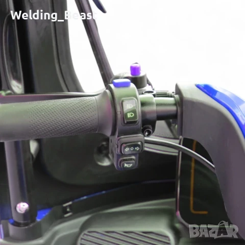 Триместна Електрическа триколка X3+ 1500W / 48V/ 20Ah - Синя, снимка 5 - Мотоциклети и мототехника - 51284509