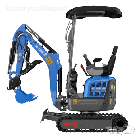 Мини багер RIPPA R13 PRO – KUBOTA (3 цилиндъра)– 1.2 т | 120° завъртане на стрелата, снимка 6 - Индустриална техника - 52720274