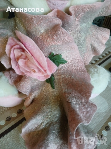 Красив дамски шал, ръчна изработка , снимка 5 - Шалове - 49149913