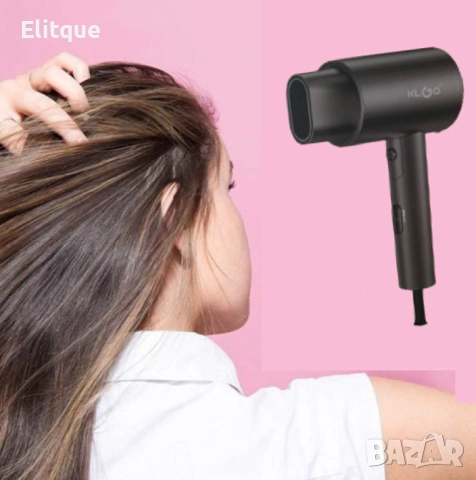 Сешоар за коса със сгъваема дръжка KLGO CF-2, снимка 4 - Сешоари - 52690841