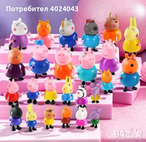 Комплект Фигурки за игра Пепа Пиг всички герои Peppa Pig фигурки, снимка 2 - Образователни игри - 47939908