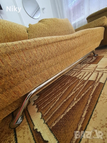 Разтегателен диван и кресло, снимка 4 - Дивани и мека мебел - 53538066