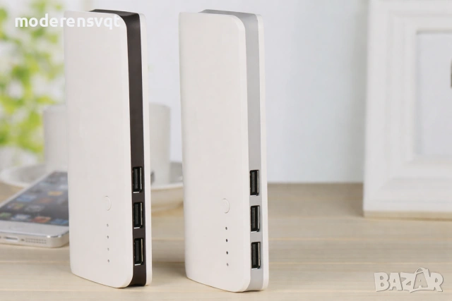 Външна батерия 10000mah с 3 USB, LED фенерче, мощна, снимка 6 - Друга електроника - 53606715