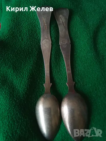 19 Век ОСМАНСКА ИМПЕРИЯ 2 ГОЛЕМИ СРЕБЪРНИ ЛЪЖИЦИ СРЕБРО 800 МАЙСТОРСКИ с ТУГРА ЩЕМПЕЛ и НИШАН 43166, снимка 17 - Антикварни и старинни предмети - 44377128