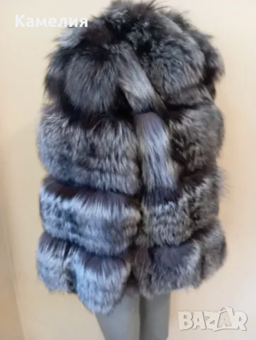 Палто от сребърна лисица , снимка 6 - Палта, манта - 49942176