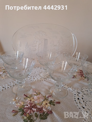 Кристални чаши, снимка 3 - Чаши - 51534276