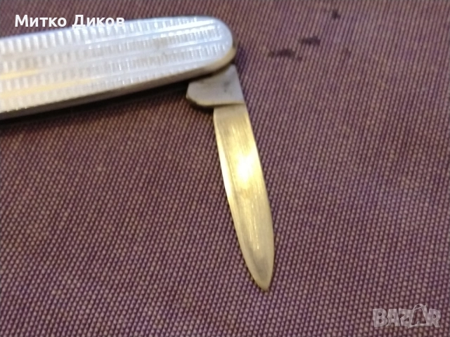 Noxin Rostfrei Solingen джобно ножче две части без луфт отлично с калъф естест.кожа 85х64мм острие, снимка 9 - Ножове - 51834810