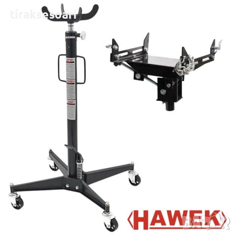 Крик за скоростни кутии HAWEK 0.5 тона + адаптер – професионален трансмисионен крик 111–195 см