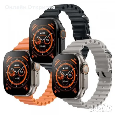 Смарт часовник T900 Ultra 2  - Черен с голям дисплей , снимка 2 - Мъжки - 50180111