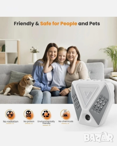 Ултразвуков репелент за вредители, електронен репелент за мишки, паяци, комари, снимка 6 - Друга електроника - 52878342