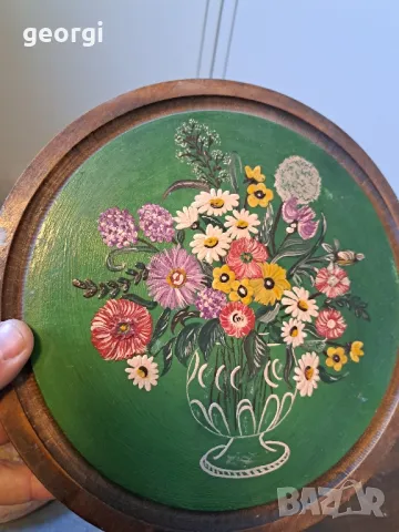 декоративно дървено пано изрисувано с маслени бои     17/2, снимка 4 - Пана - 48994873