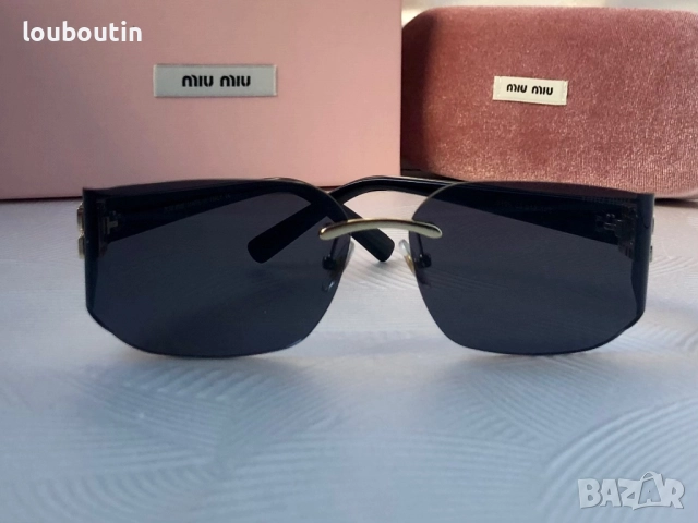 Miu 2025 дамски слънчеви очила 2 цвята правоъгълни, снимка 11 - Слънчеви и диоптрични очила - 51762430