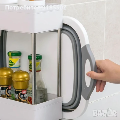 Многофункционална сгъваема дъска за рязане - леген с тапа, снимка 9 - Аксесоари за кухня - 51277274