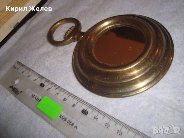 СТИЛНО МЕСИНГОВО ВИНТИДЖ КРИСТАЛНО ОГЛЕДАЛЦЕ 24581, снимка 2 - Други ценни предмети - 38258867