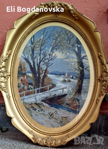 Два гоблена с рамки,ръчно шити