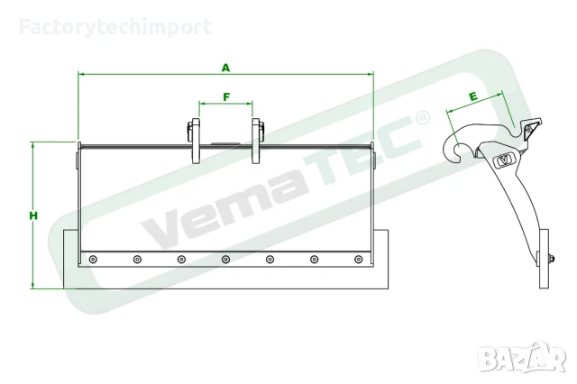 Гребло за изравняване VemaTEC SBC-05-1000-CW05, снимка 4 - Индустриална техника - 50468136