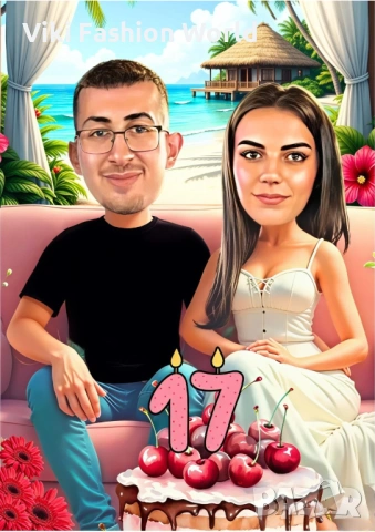 Карикатура по снимка , подарък карикатури