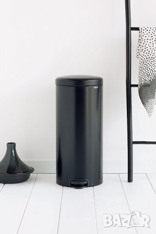 Кош за смет с педал NewIcon 30L, Matt Black, снимка 3 - Други стоки за дома - 39956939