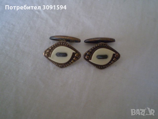 Антикварни копчета за риза бутонели бронз седеф, снимка 2 - Други ценни предмети - 33523101