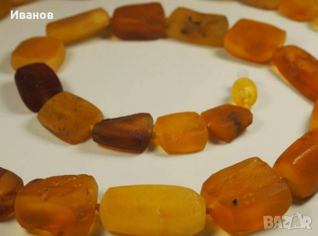 Елегантна красива огърлица от най старият и рядък Балтийски кехлибар 30 грама , снимка 4 - Колиета, медальони, синджири - 33510425