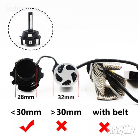 Преходник за лед крушки ксенон  golf  jetta Преходник Ксенон Преходник за лед крушки h7, снимка 6 - Аксесоари и консумативи - 33120943