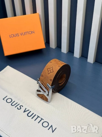Колани от естествена кожа в кутия louis vuitton 4см , снимка 3 - Колани - 50558598