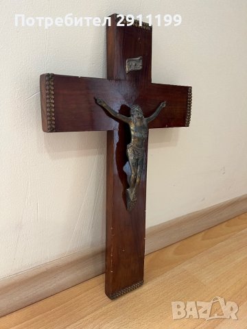 Дървен кръст с разпятие, снимка 3 - Икони - 39428929