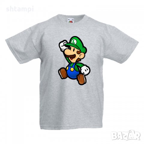 Детска тениска Супер Марио Luigi Mario Paper, снимка 2 - Детски тениски и потници - 33089791