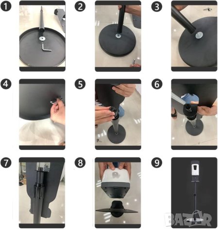 Автоматичен диспенсър със стойка B08GPHJ956, снимка 4 - Други стоки за дома - 43409402