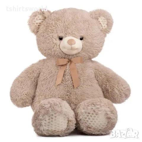 Голямо плюшено Мече в кафяв цвят с глитерни лапи, 120см