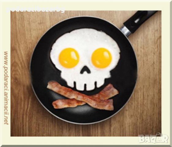 ЧЕРЕП-СИЛИКОНОВА ФОРМА ЗА ПЪРЖЕНИ ЯЙЦА, снимка 1