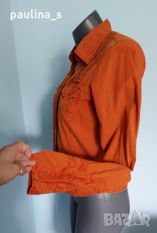 Памучна спортна риза "Garcia" genuine denim, снимка 9 - Ризи - 14430838