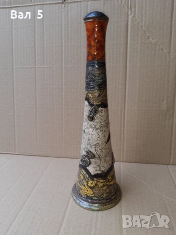 Авторска керамика , красива керамична ваза , печат на автора, снимка 3 - Антикварни и старинни предмети - 43748217